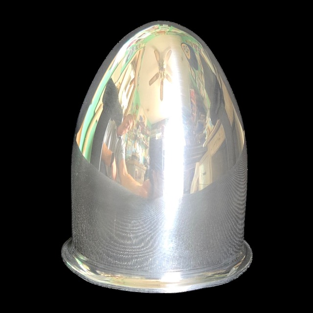 Radir Bullet Cone center cap, polished aluminum